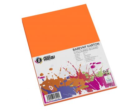 Barevný papír oranžový A4/180g/50 listů