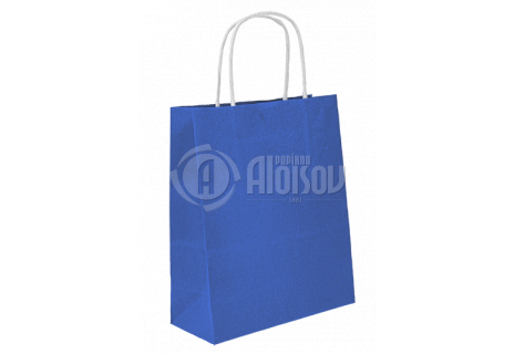 Papírová taška modrá 240x100x310mm
