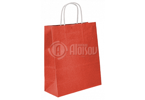 Papírová taška červená 240x100x310mm