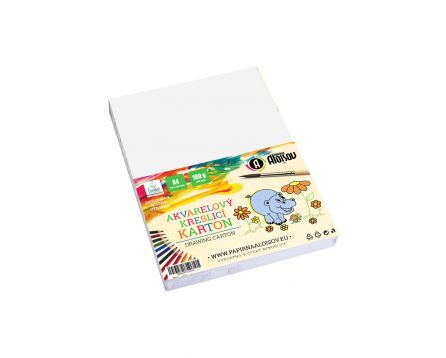 Akvarelový kreslicí karton bílý A4/180g/200 listů