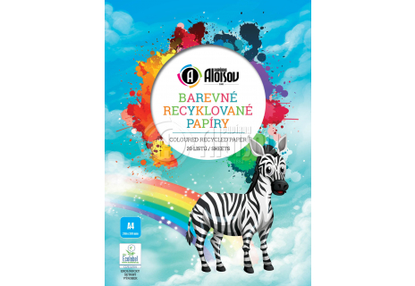 Složka barevných recyklovaných papírů 